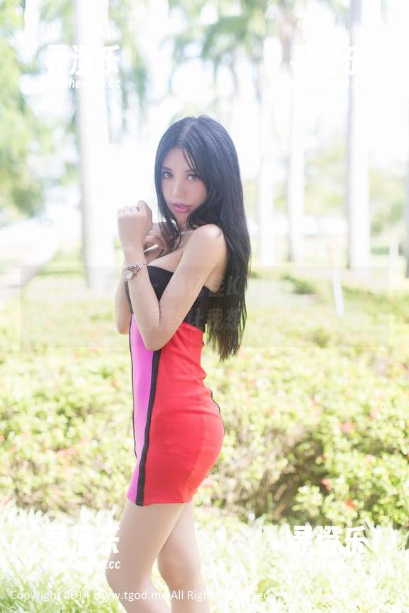 TGOD推女神-施忆佳Kitty酱 TGOD推女神 - 施忆佳Kitty酱身着红裙的全套原图,竟然让我想到了水果沙拉?